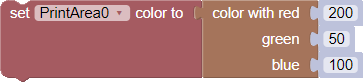 Set Print Area Color to RGB