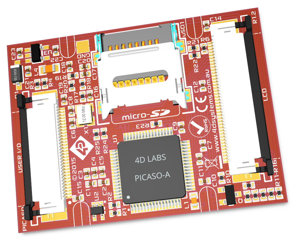 GND pads on the top of the display PCB